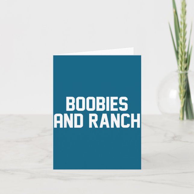 Ies And Ranch Funny Quote  Card (Front)