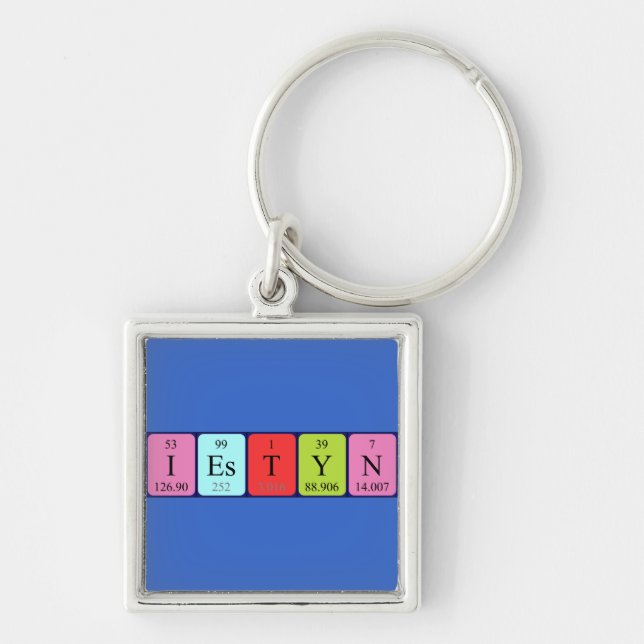 Iestyn periodic table name keyring (Front)