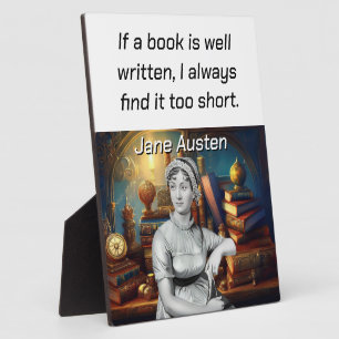 If a book is well written, I find too short Plaque