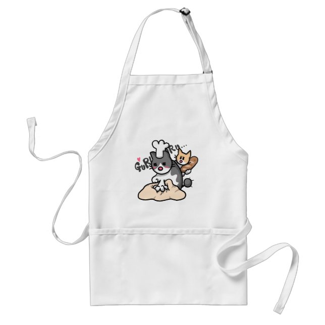 If a cat kneels, it can bake bread! breadmaker adult apron (Front)