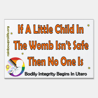 If a little child isn't safe yard sign