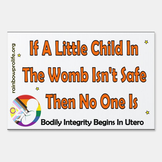 If a little child isn't safe yard sign (Front)