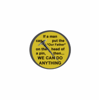 If A Man Can Put Our Father Lord's Prayer On Pin   Statuette