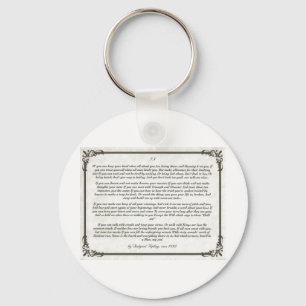 IF an Inspiring Poem for Young Men Keychain