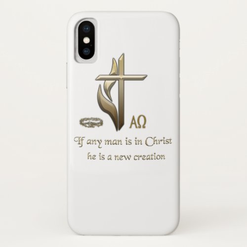 If any man is in Christ he is a new creation iPhone X Case