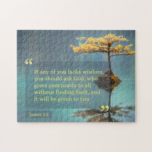 If Any Of You Lacks Wisdom, You Should Ask God Jigsaw Puzzle (Horizontal)
