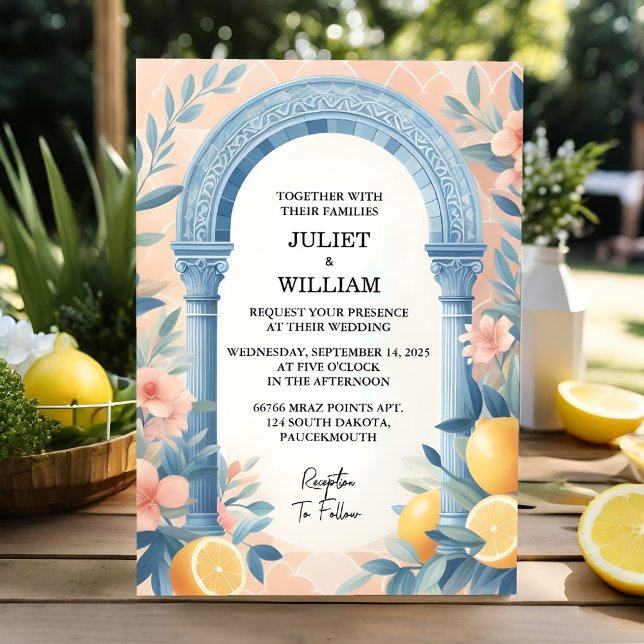If Arch Food Fun Fruit Lime Lemon Wedding Invitation (Creator Uploaded)