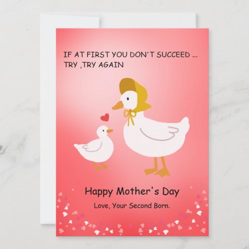 IF AT FIRST YOU DONT SUCCEEDFUNNY MOM CARD