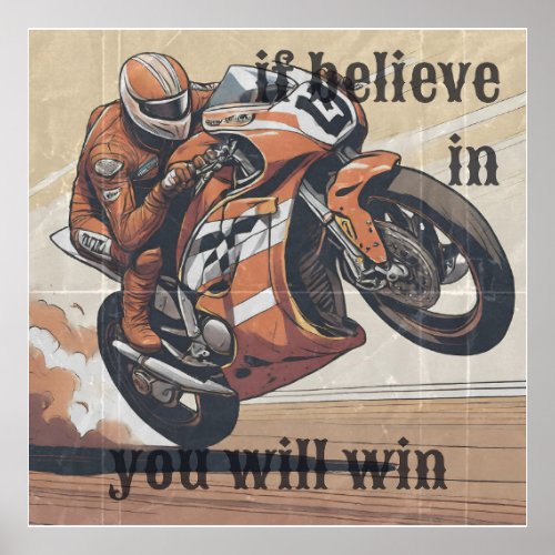 If Believe In You Wil Win Poster