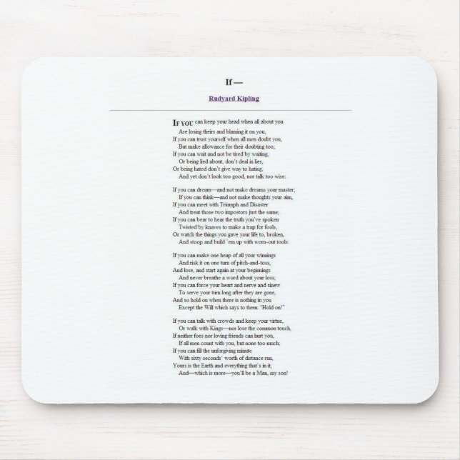 If_by_Rudyard_Kipling.JPG Mouse Pad (Front)