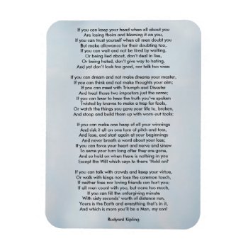 If By Rudyard Kipling Magnet by Motivators at Zazzle