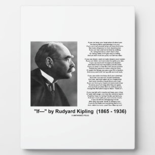 If- by Rudyard Kipling Motivational Advice Poem Plaque