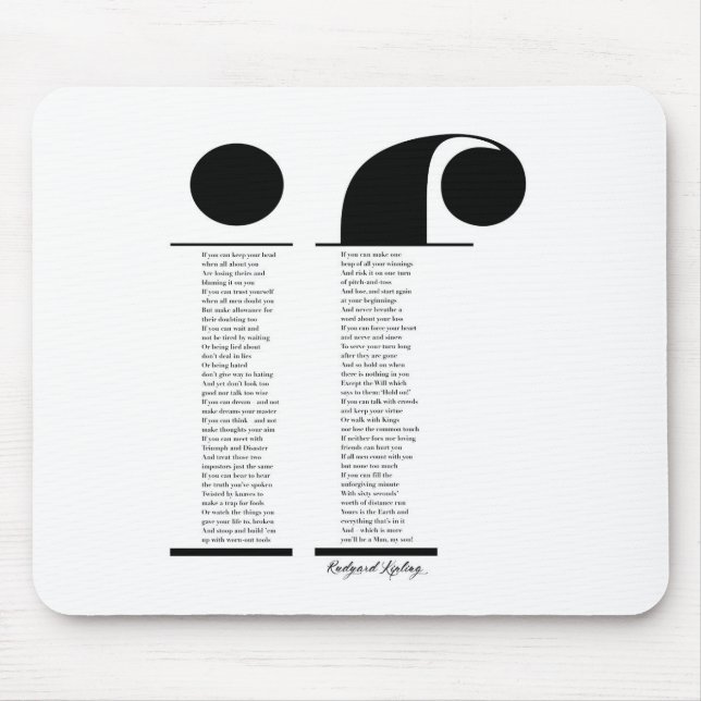 If by Rudyard Kipling Mouse Pad (Front)