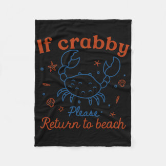 If Crab4 Fleece Blanket
