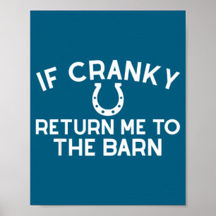 If cranky return to the barn farm girl horse poster