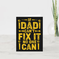 If Dad Can't Fix It Birthday Card