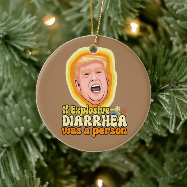 If explosive diarrhea was a person ceramic ornament (Tree)