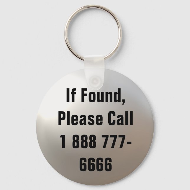 If Found, Call... Keychain (Front)