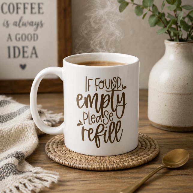 If Found Empty Please Refill Coffee Mug (Creator Uploaded)