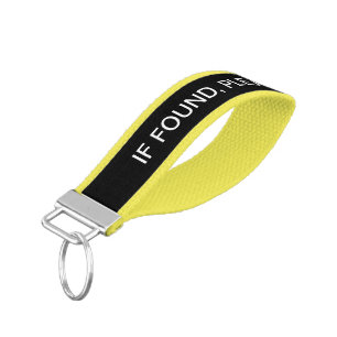 If found pease call this number handy template wrist keychain