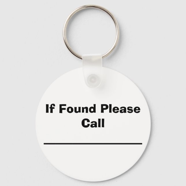 If Found Please Call Keychain (Front)