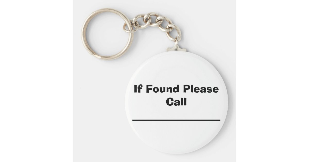 If Found Please Call Keychain