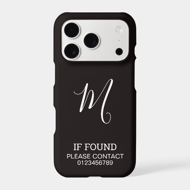 If Found Please Call This Phone Number Custom Case-Mate iPhone Case (Back)