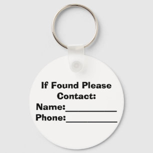 If Found Please Contact Keychain