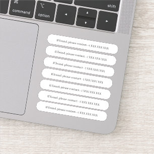 If Found, Please Contact/Return to x6 Sticker