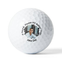 If Found Please Hit Better Than Custom Photo, Name Golf Balls