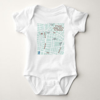 If found, please return to Temescal. Baby map Baby Bodysuit