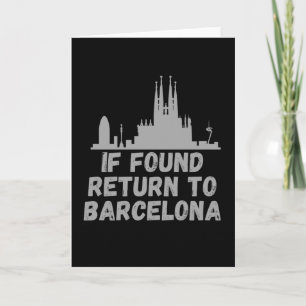 If Found Return To Barcelona- Spanish Catalan Card