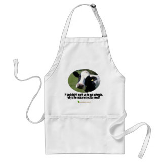 If God didn't want us to eat animals.... Adult Apron