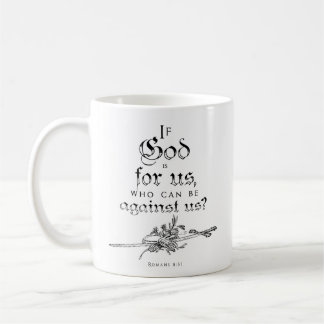 If God is For Us Bible quote mug