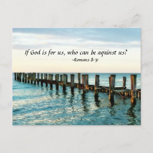 If God is for us who can be against us Romans 831 Postcard
