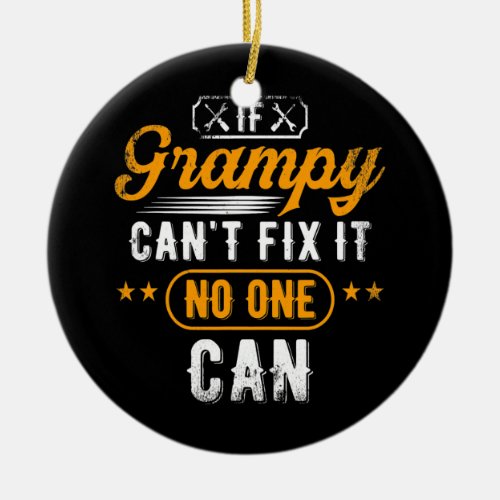 If Grampy cant fix it nobody can for a Mechanic Ceramic Ornament