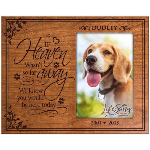 If Heaven Wasnt Pets Cherry Picture Frame