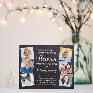 If Heaven Wasn't So Far Away 6 Photos Memorial Foam Board