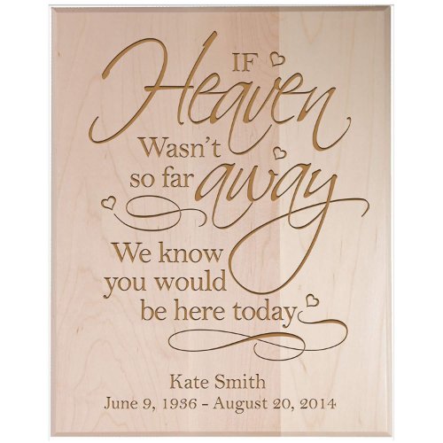 If Heaven Wasnt So Far Cherry Wooden Wall Plaque