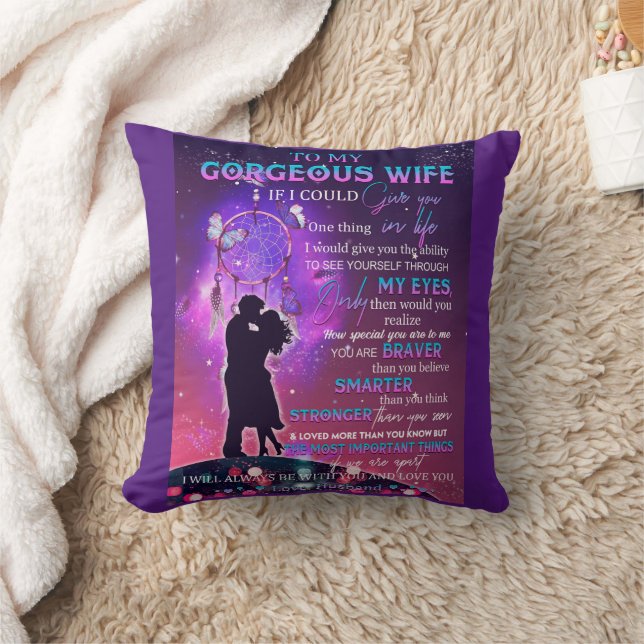 If I Could Give U 1 Thing In Life Husband To Wife  Throw Pillow (Blanket)