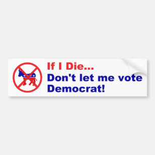 Funny bumper sticker only thing I hate more republicans democrats vinyl magnet 