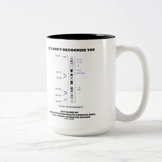 If I Don't Recognize You Just Blame My MHC Biology Two-Tone Coffee Mug