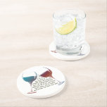If I ever go missing... fun Wine saying gifts Sandstone Coaster<br><div class="desc">...  I would like my photo put on Wine bottles instead of milk cartons,  that way,  my friends will know to look for me!  clinking Wine glasses art,  humorous Wine saying</div>