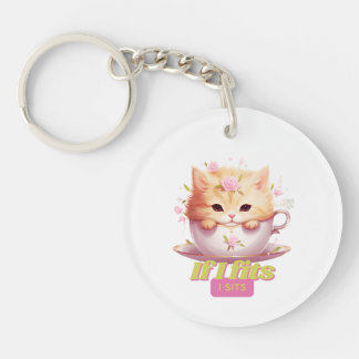 “If I Fits, I Sits” Animal Antics Keychain