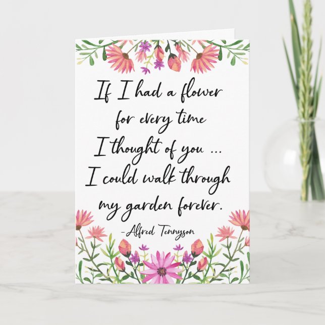 If I Had a Flower Thinking of You Card (Front)