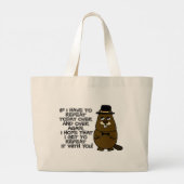 If I have to repeat today over and over again Large Tote Bag (Back)