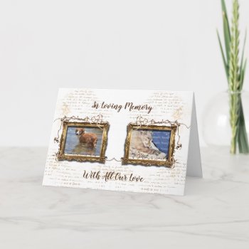 "if I Should Go Tomorrow" Pet Loss With Poem Card by petcherishedangels at Zazzle