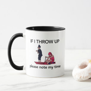 If I Throw Up Please Note My Time Rowing Memes Mug