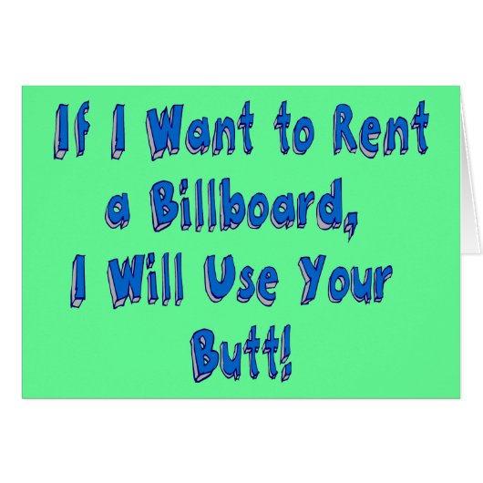 If I Want to Rent a Billboard Cards (Front Horizontal)