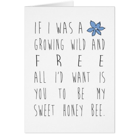 If I was a flower Cards (Front)